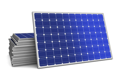 太阳能电池板概念3d 插图